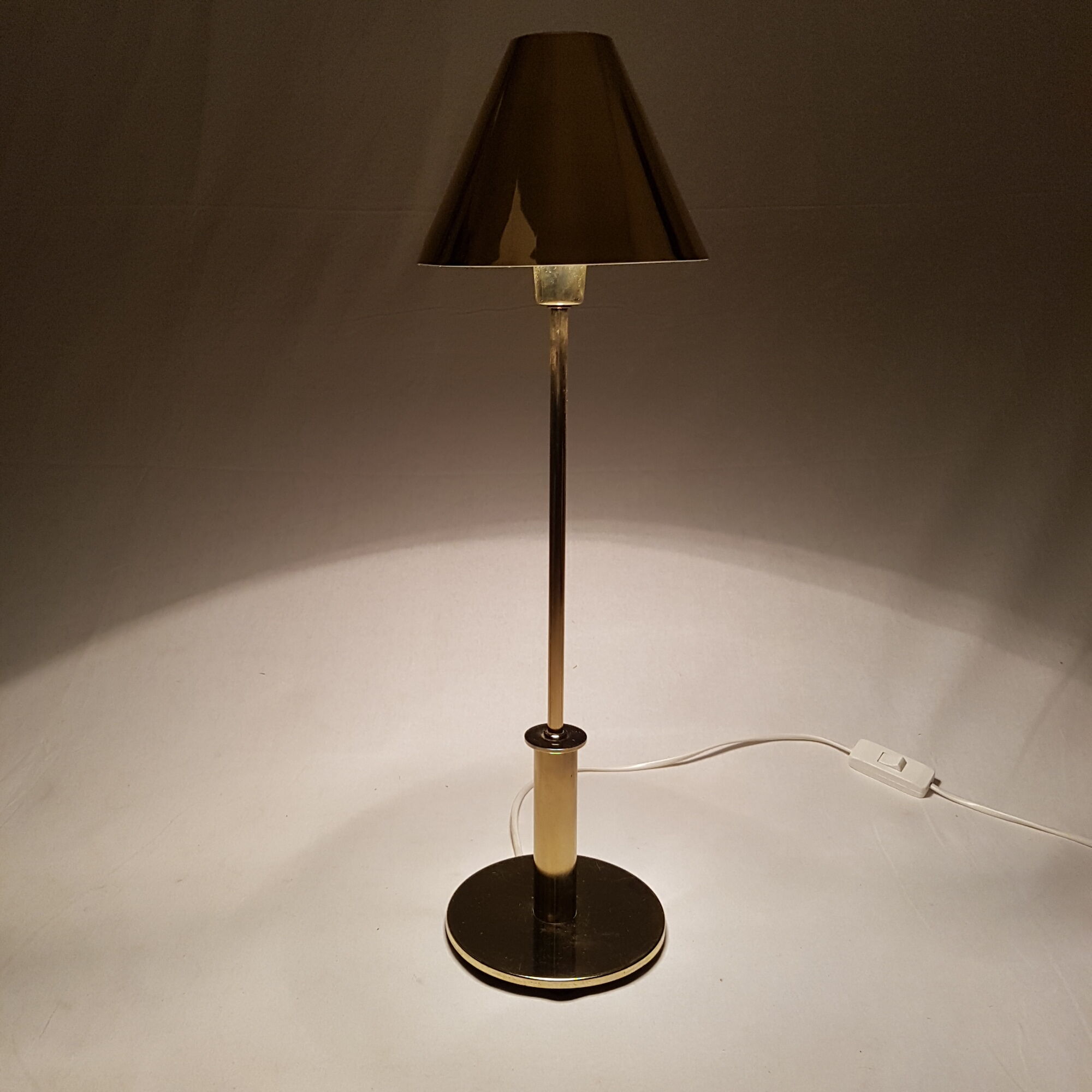 Table lamp in vintage gold plated steel, SCE France