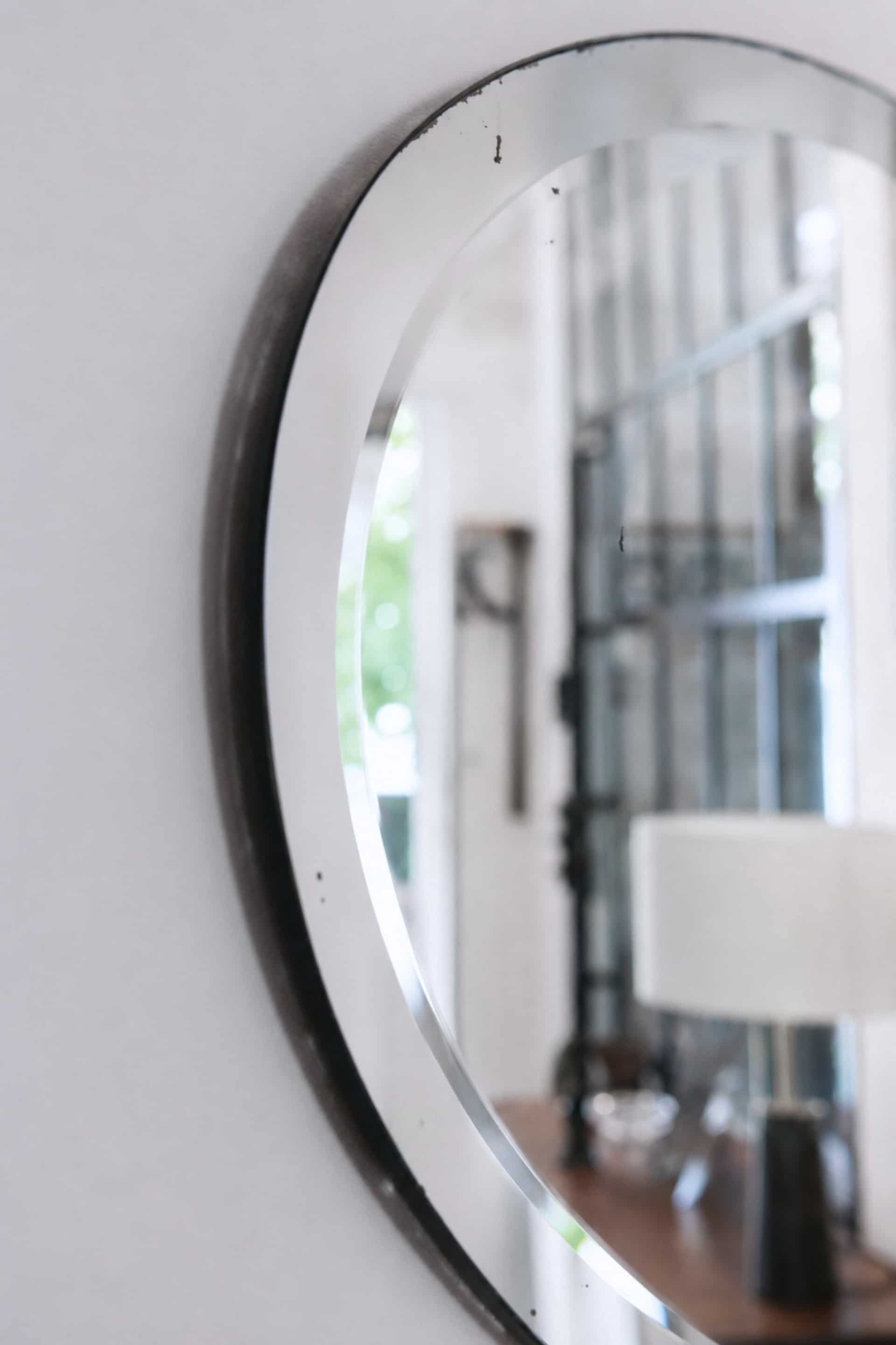 Mmiroir ovale biseauté vintage