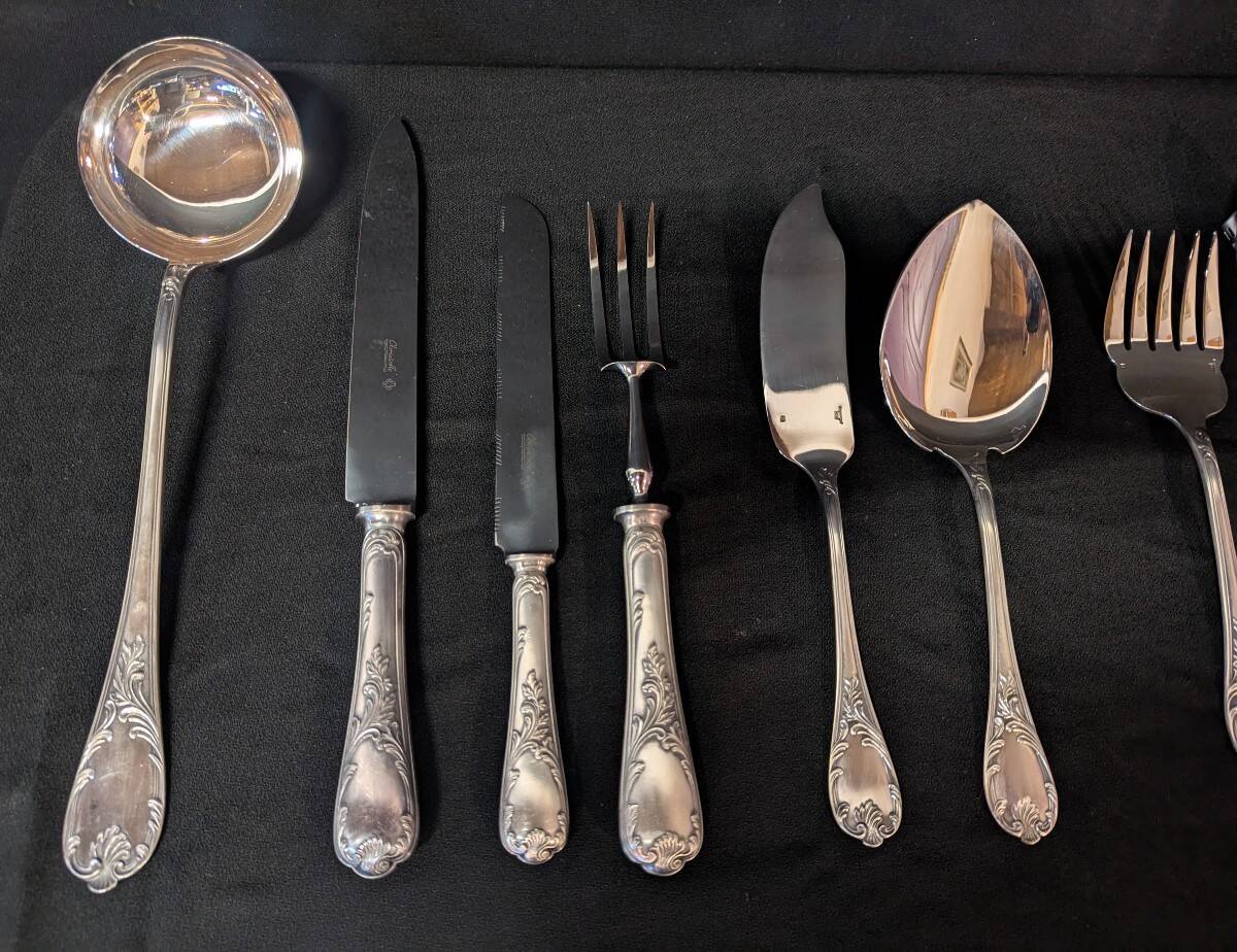 Christofle cutlery set – Marly model – 164 pieces – silver-plated metal