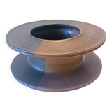 Black and Brown Hand-Painted Ceramic Piece attributed to Franco Bucci, Italy