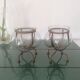 Vases / photophores ''Venetian'' Blown glass inking wrought iron - 1940s