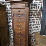 Meuble de métier 11 tiroirs en chêne massif