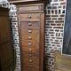11-drawer solid oak craft cabinet