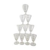 Lot de 10 verres années 20