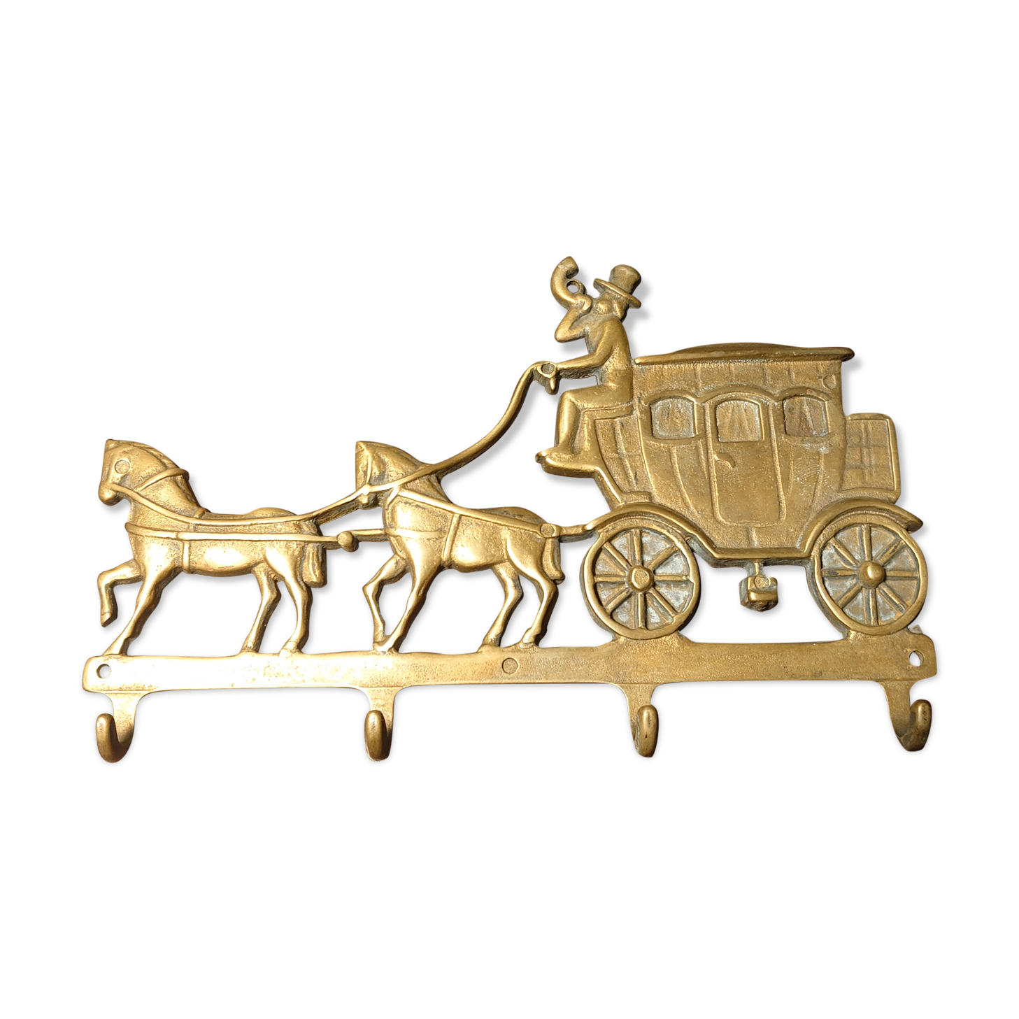 Brass coat rack carriage