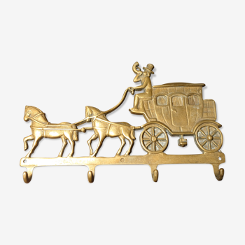 Brass coat rack carriage