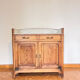 Commode de toilette chêne brut et marbre
