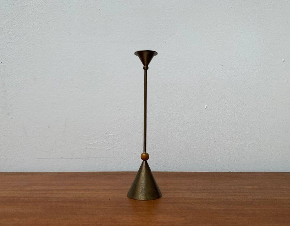 Vintage Italian postmodern metal chandelier, 1980s.