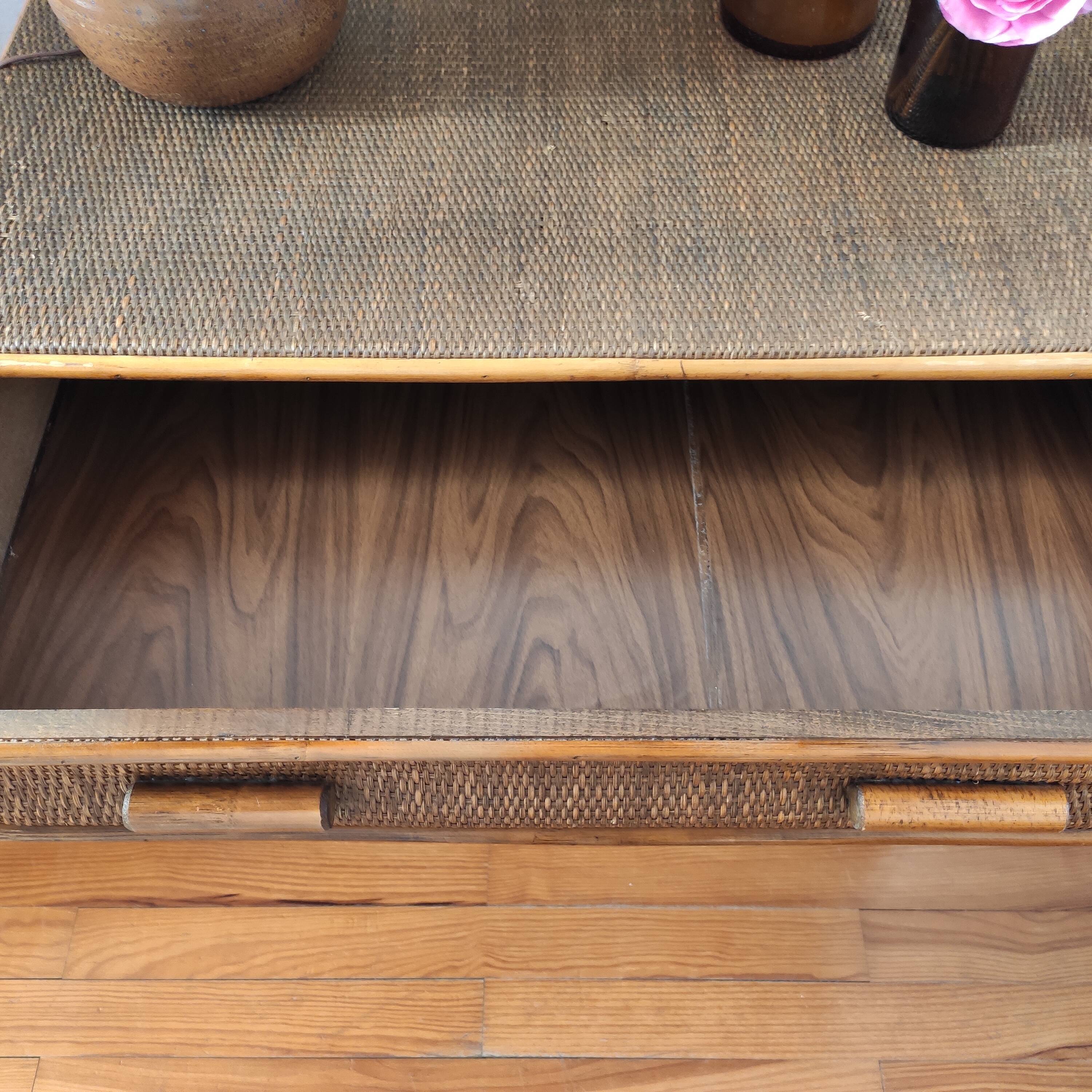 Rattan chest of drawers