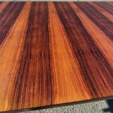 Chrome and rosewood extendable table by Alain Richard, France, 1950s