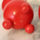 Pair of Swedish Dala Ball Candle holders