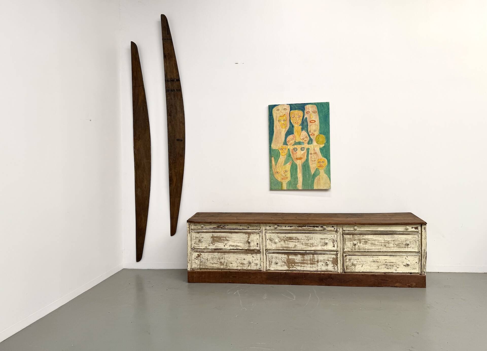 Large antique haberdashery cabinet, circa 1900