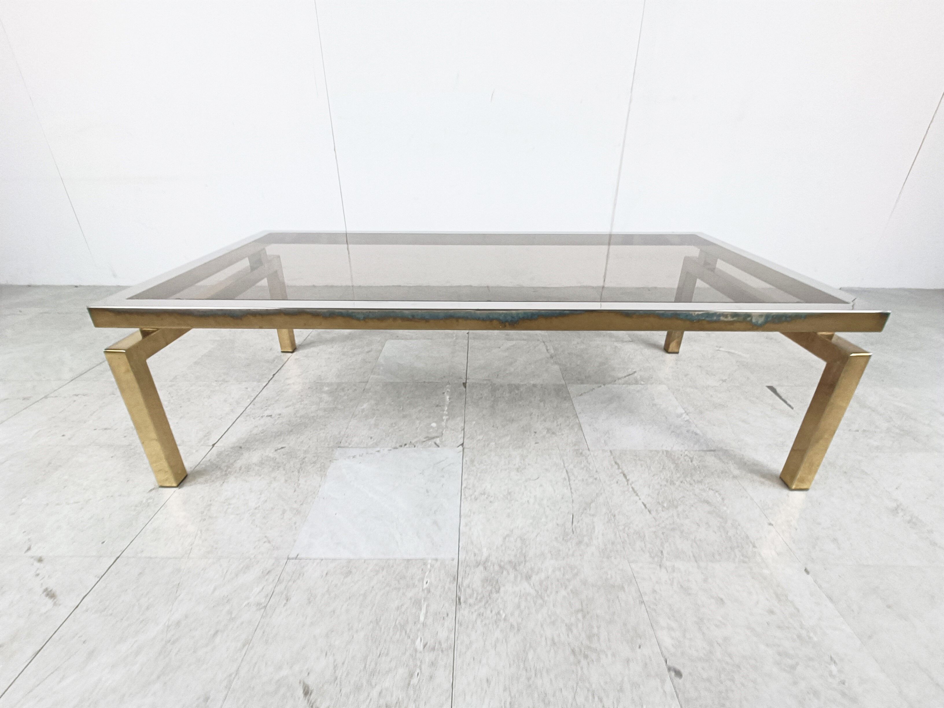 Brass coffee table by, 1970s