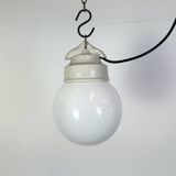 Vintage White Porcelain Pendant Light, 1970s