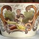 Set of 4 vintage Sarreguemines tea cups and 5 saucers
