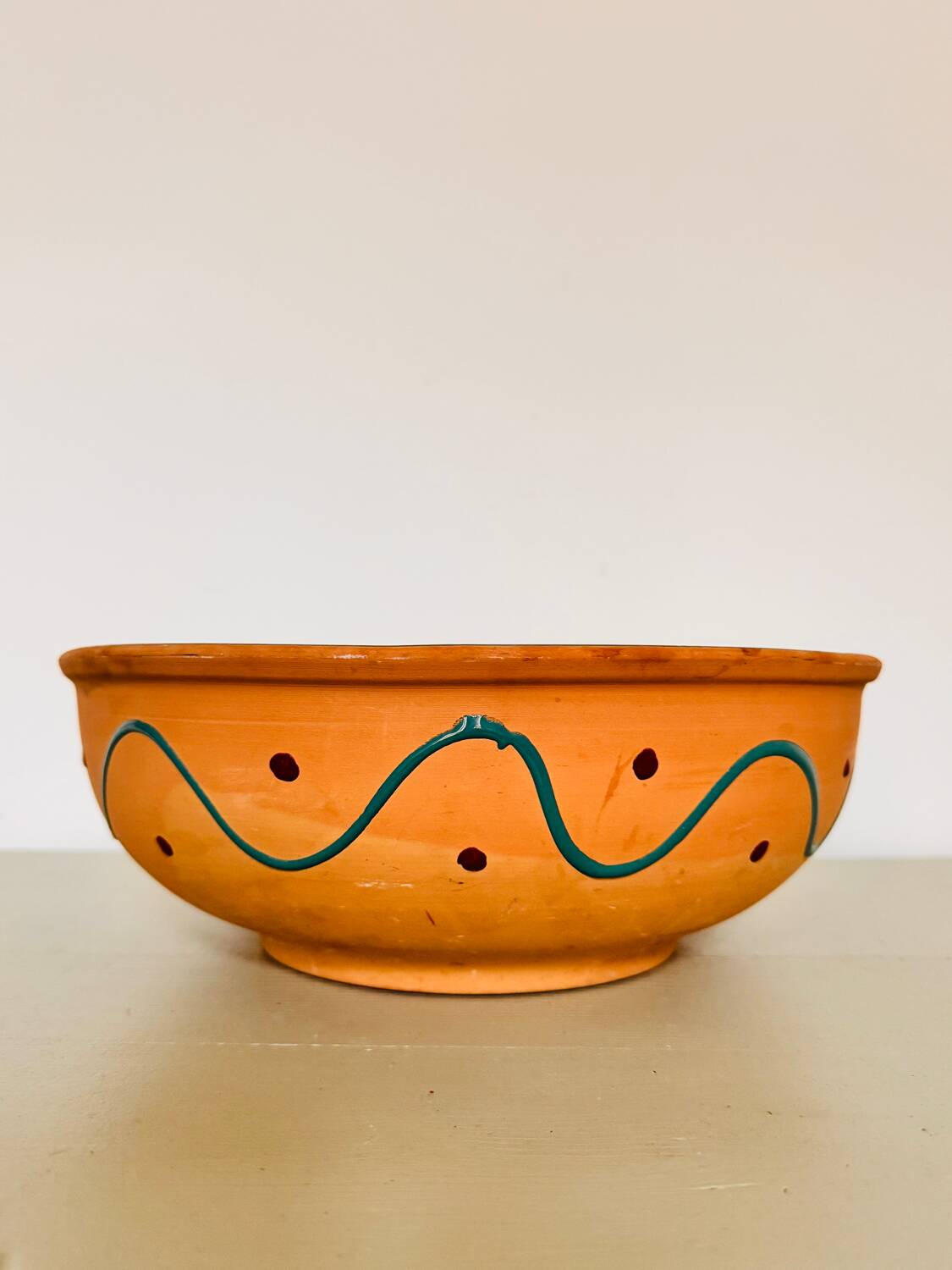 Large Terra Cotta Salad Bowl