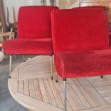Trio of vintage armchairs edition pelfran year 1960