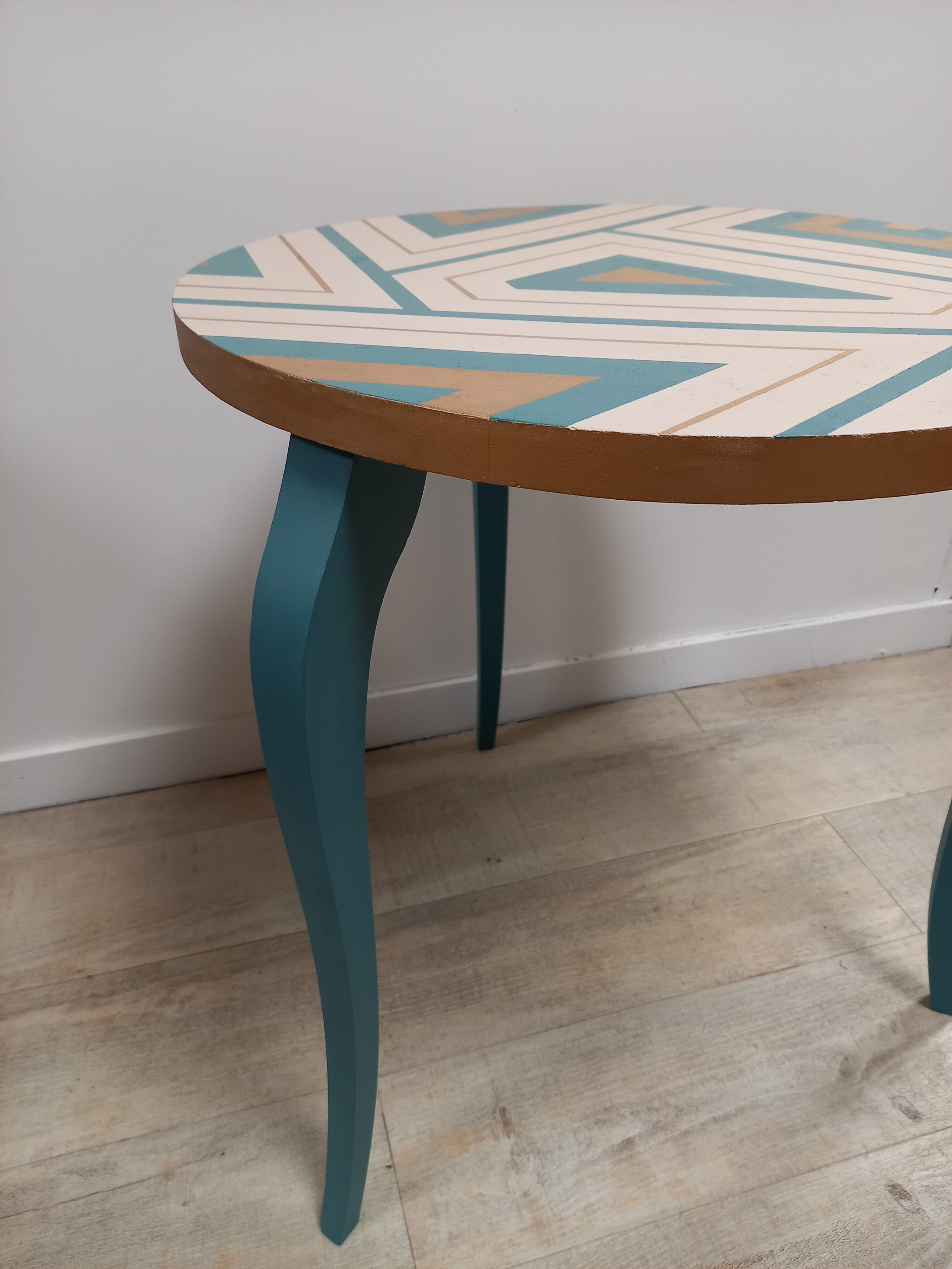 Painted art deco pedestal table