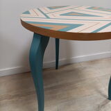Painted art deco pedestal table