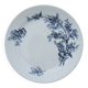 Old ironstone dish with blue floral decoration