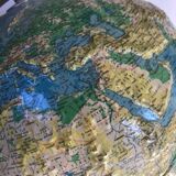 Luminous terrestrial globe Grange Batlière 1975