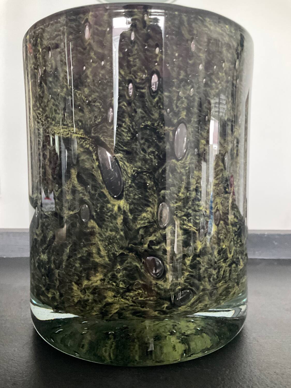 Vintage glass paste pot cover