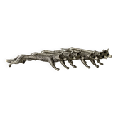 Set of 6 silver-plated fox knife rests