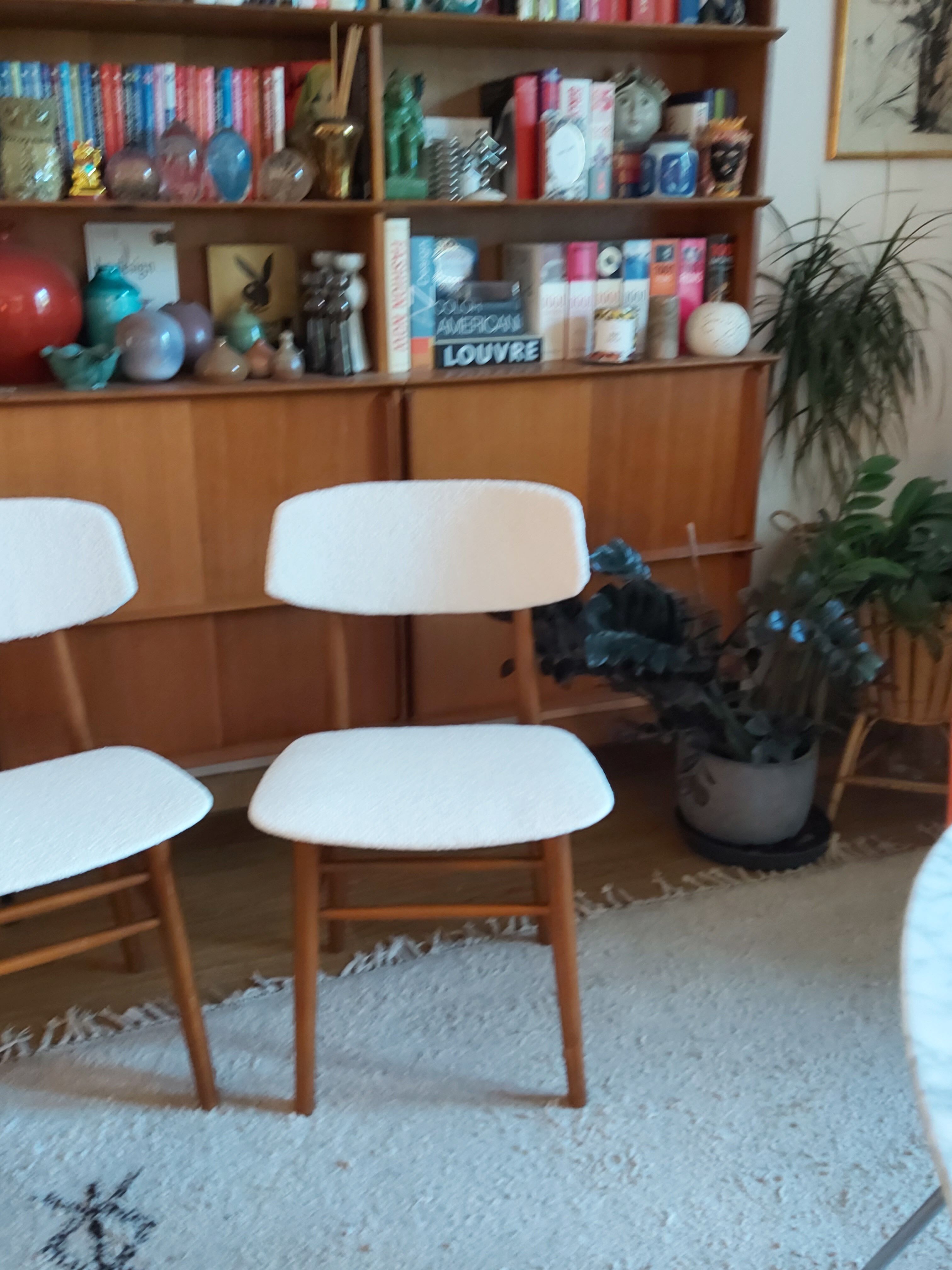 Série de 3 chaises scandinaves vintage