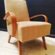 Paire de fauteuils vintage Halabala 1950