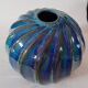 Art Deco Stoneware Ribbed Ball Vase by Alphonse Cytère  - Rambervillers