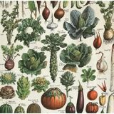 Original vintage board on vegetables