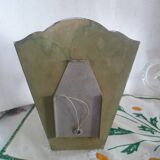 Pair of venice twisted glass wall lights 1 light on mirror background 50's