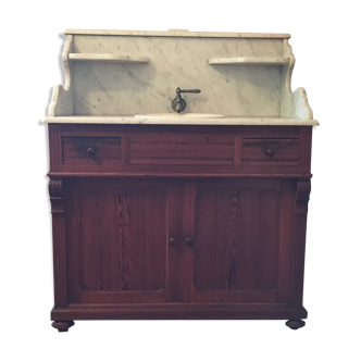 Nineteenth toilet cabinet with tilting basin