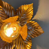 Vintgae wall light in gold metal