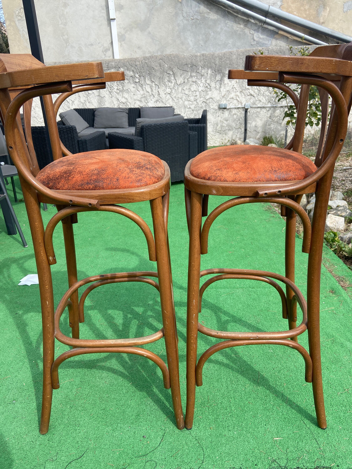 Wooden bar stools