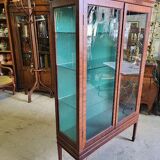 Showcase 2 doors 3 floors glazed mahogany
