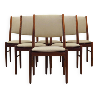 Set of six mahogany chairs, Danish design, 1970s, manufacturer: Skovby Møbelfabrik