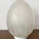 Large marbled glass egg lamp 38 cm, 80s