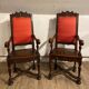 PAIR OF ARMCHAIRS WITH HIGH BACK STYLE LOUIS XIII