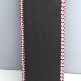 Pair of Benches with Red Patterned Fabric Upholstery, Italy