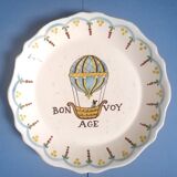 Plate decoration with balloon earthenware Hadancourt