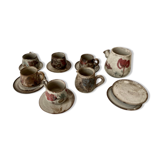 Ceramic coffee service Gustave Reynaud Le murier