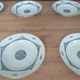 Set of 6 antique deep plates in Limoges porcelain by Jean Boyer.