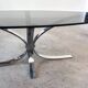 seventies coffee table with chrome and smoked glass
