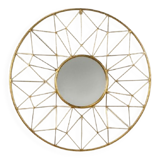 Miroir en métal doré