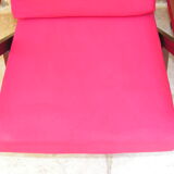 Pair of red scandinavian heater chairs