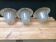Set of 3 vintage Czech industrial pendant lights, 1950s