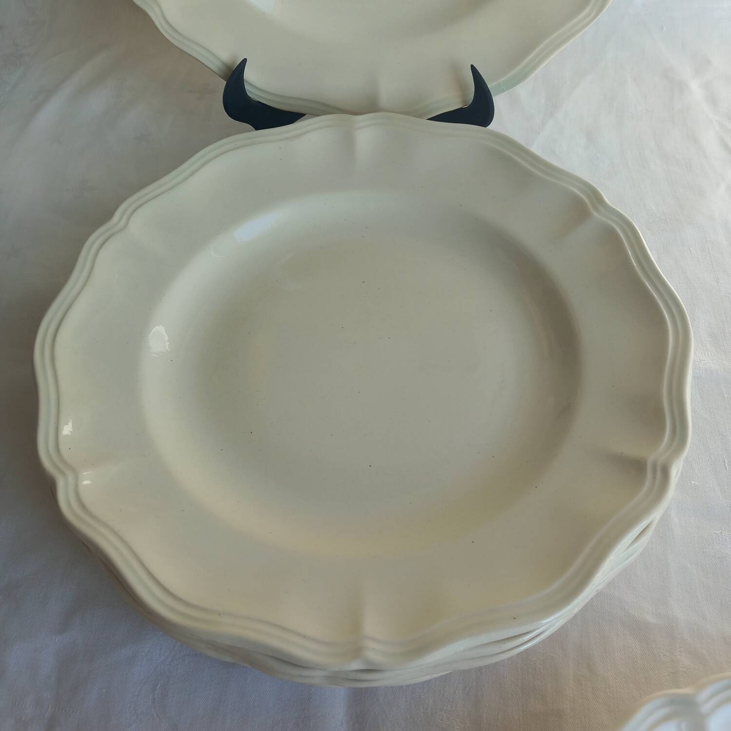 Sarreguemines Ivory Plates