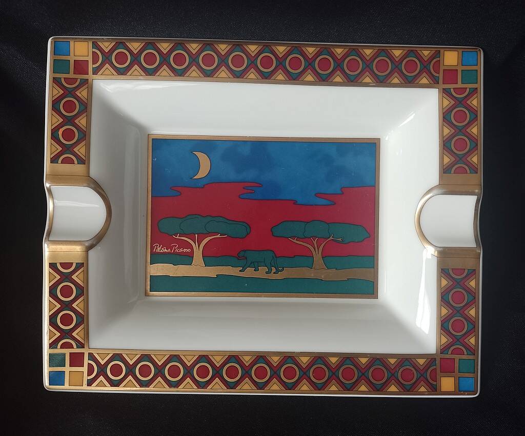 Paloma Picasso Villeroy & Boch Porcelain Ashtray " Afrique" Multicolore