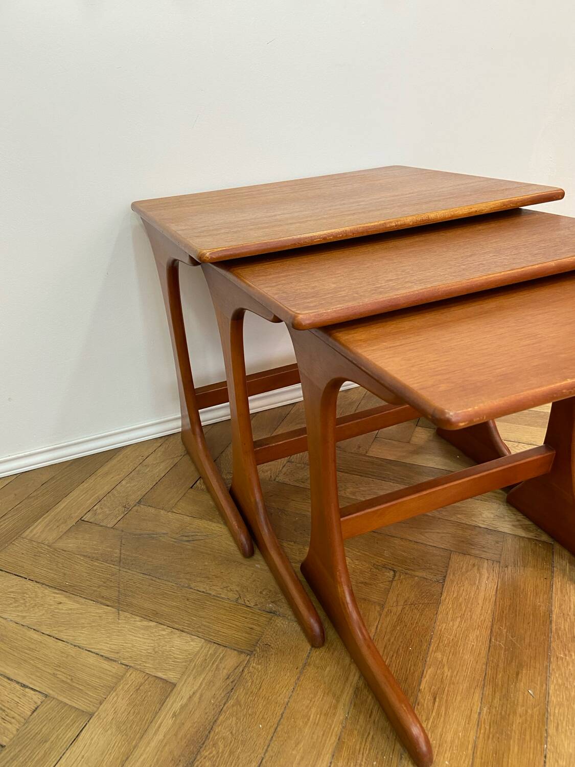 Scandinavian teak nesting tables